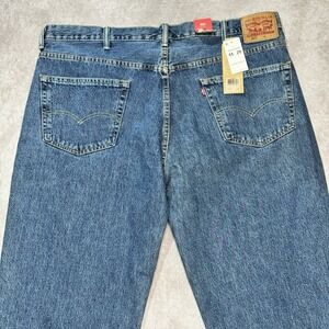 NWT Levis 550 Jeans Mens 43x28 Blue Relaxed Denim Sits At Waist Loose At Thigh